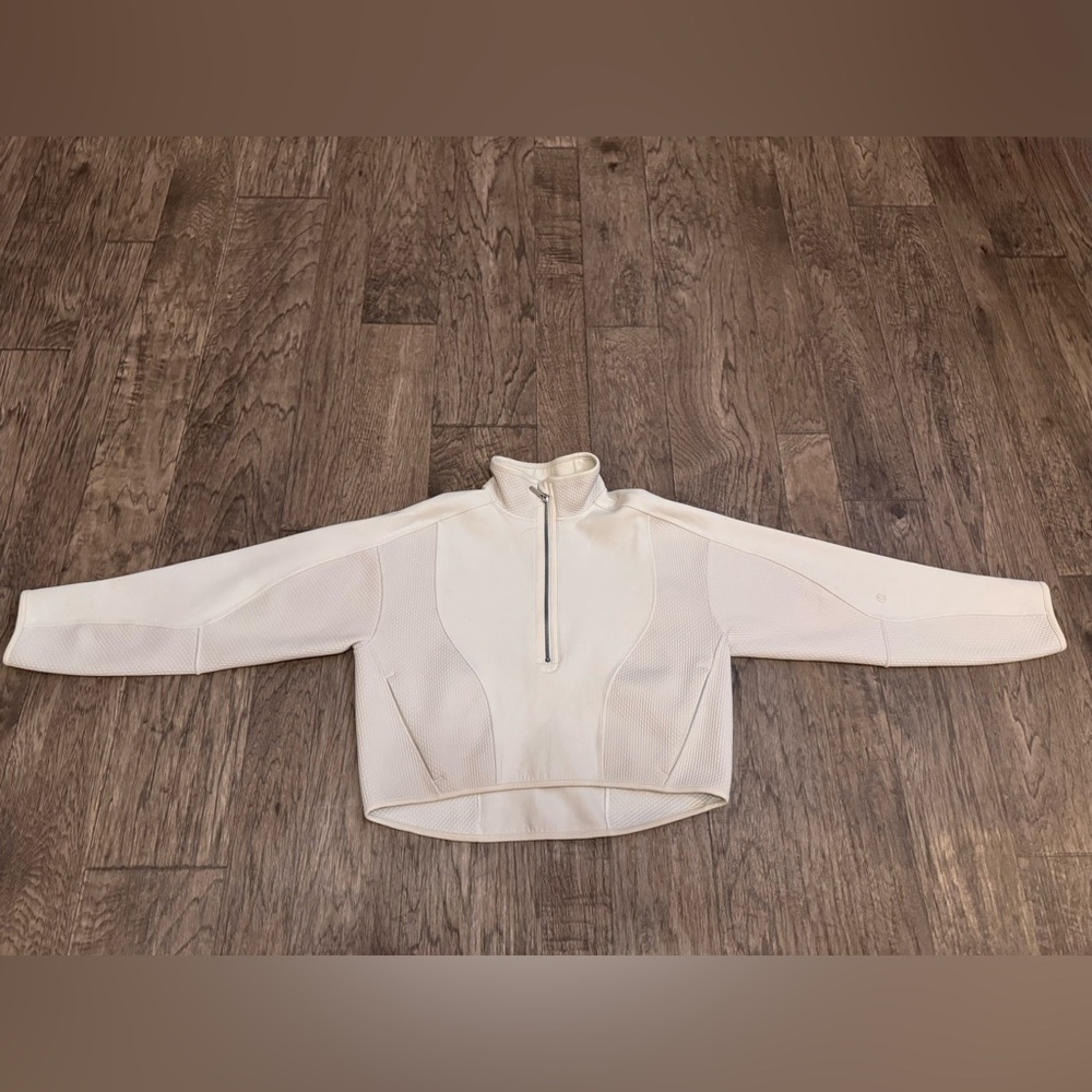 Lululemon Athletica Ivory Quarter-Zip Jacket